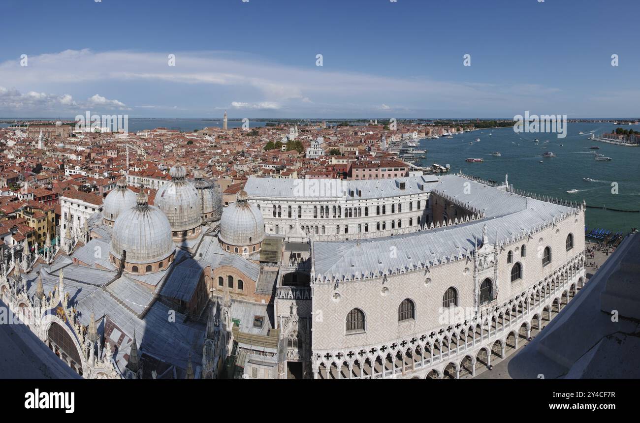St. Mark's Rower Panoramic view of the Doge's Palace, St Mark's Basilica and the eastern ...