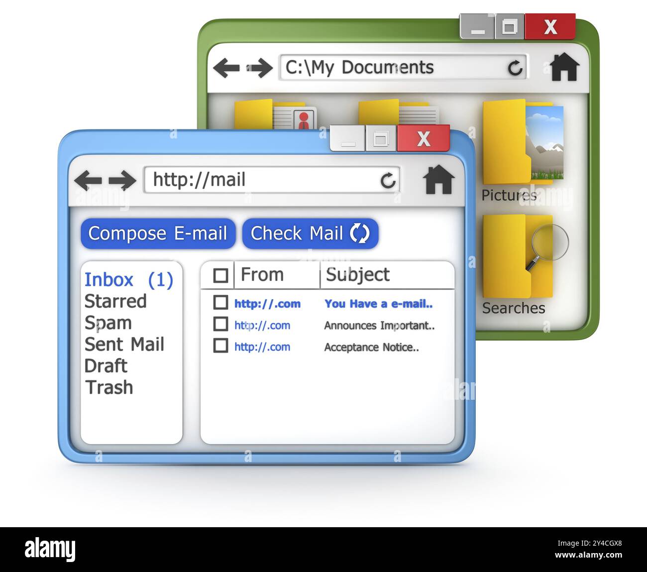 Inbox concept, This is a computer generated and 3d rendered picture ...