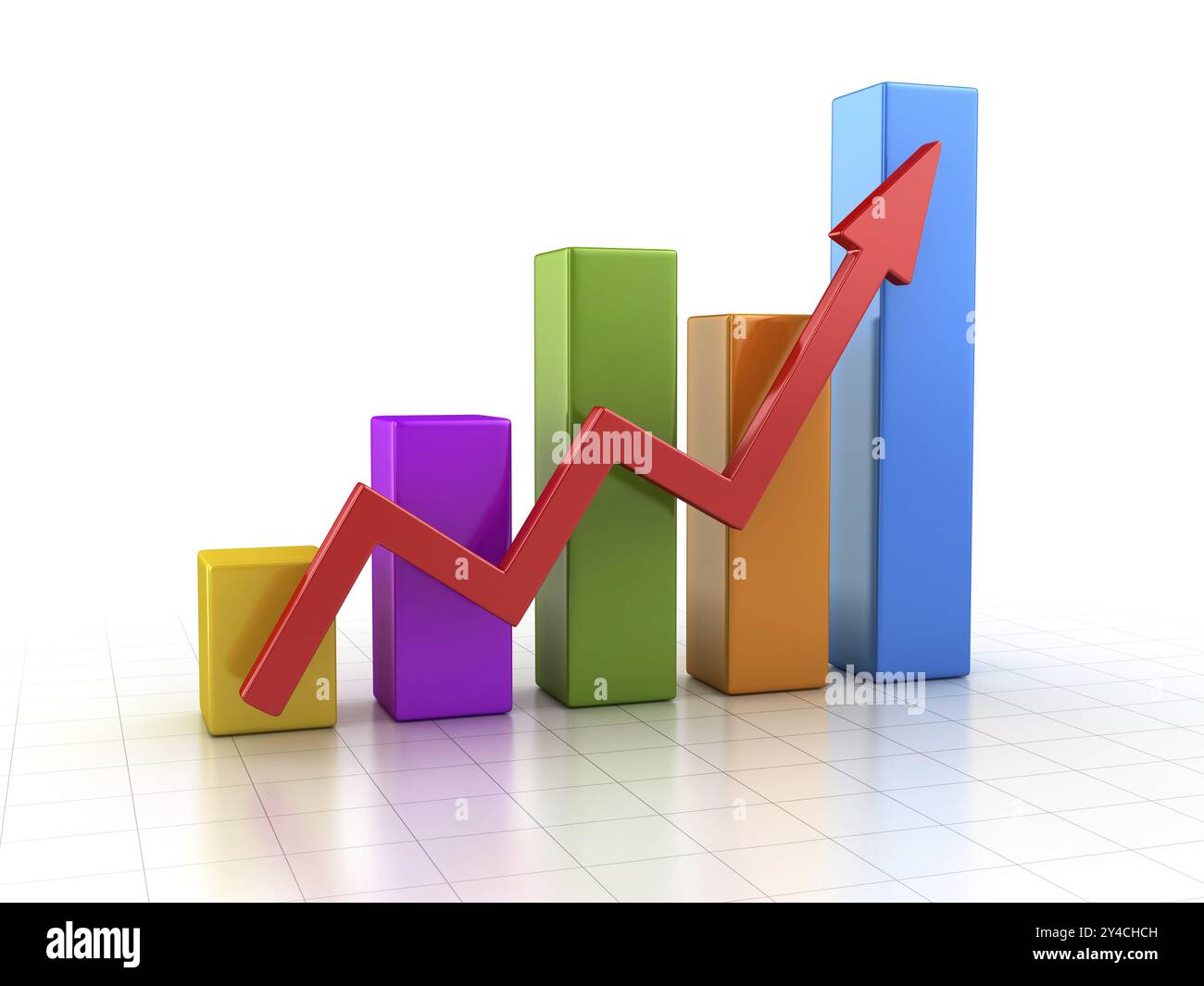 Colorful Business Chart, This is a 3d Rendered Computer Generated Image ...