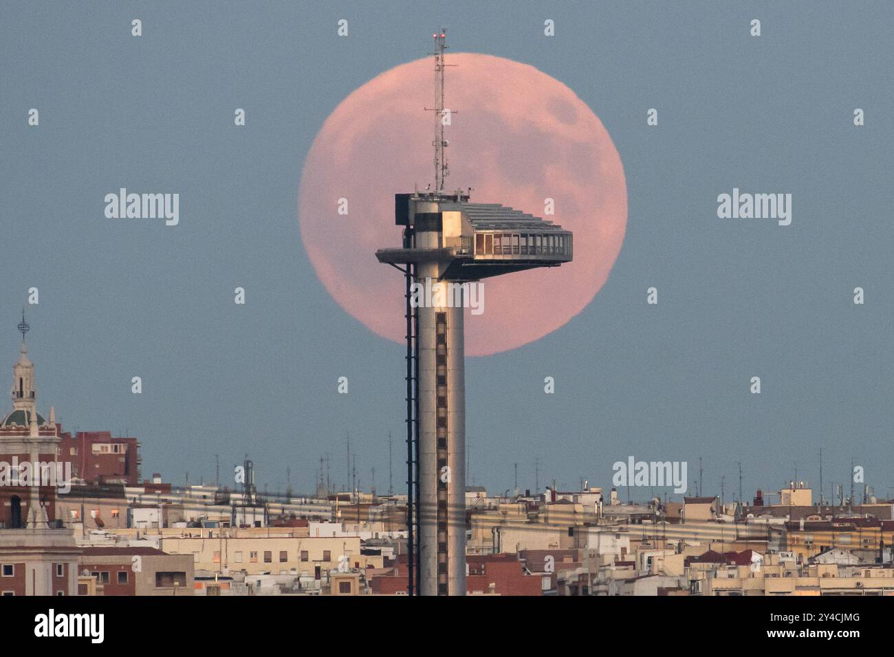 The full moon of September, known as Harvest Moon, rises over the ...