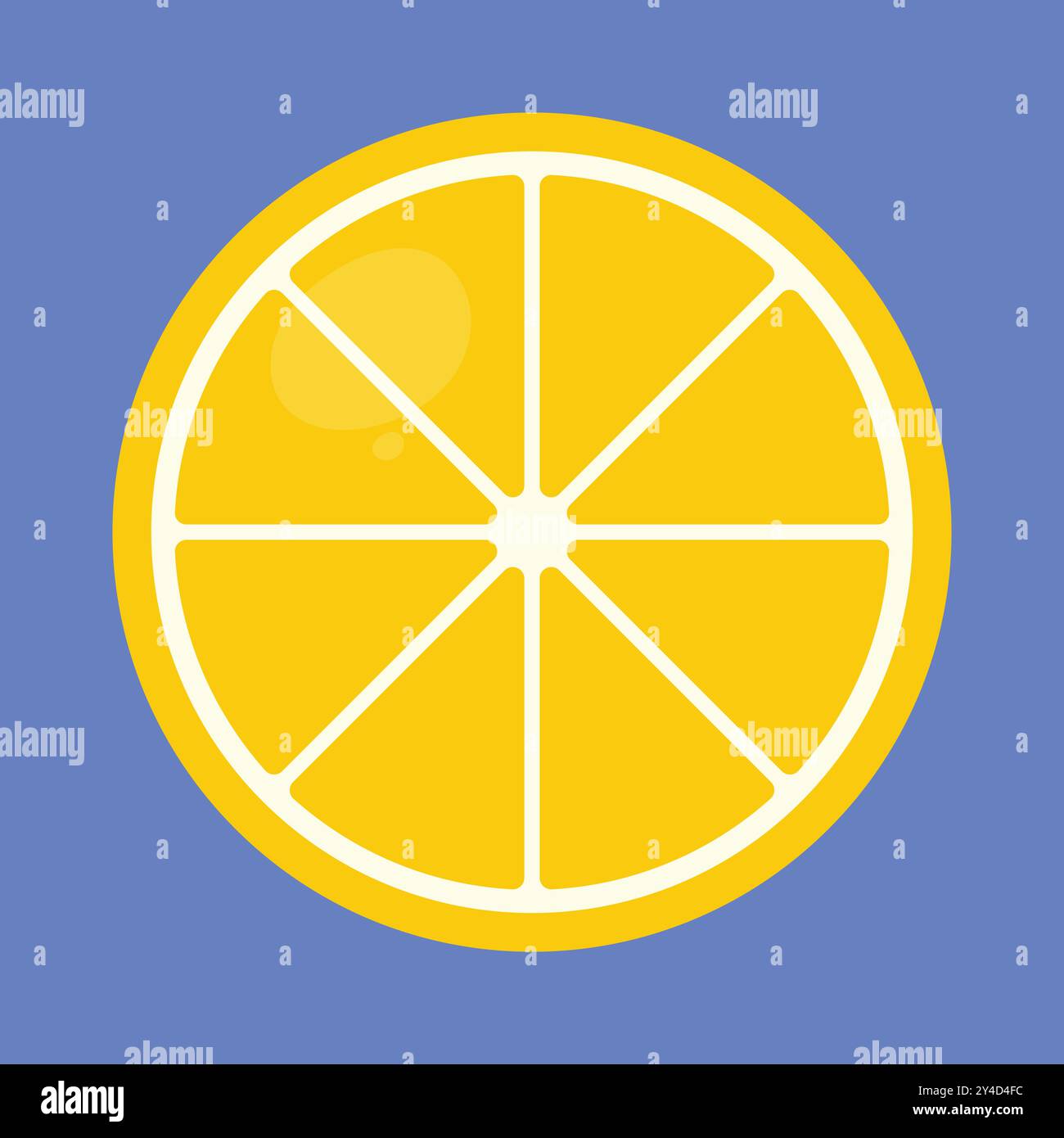 Half sliced lemon vector icon. half lemon icon. half lemon vegetable. Stock Vector