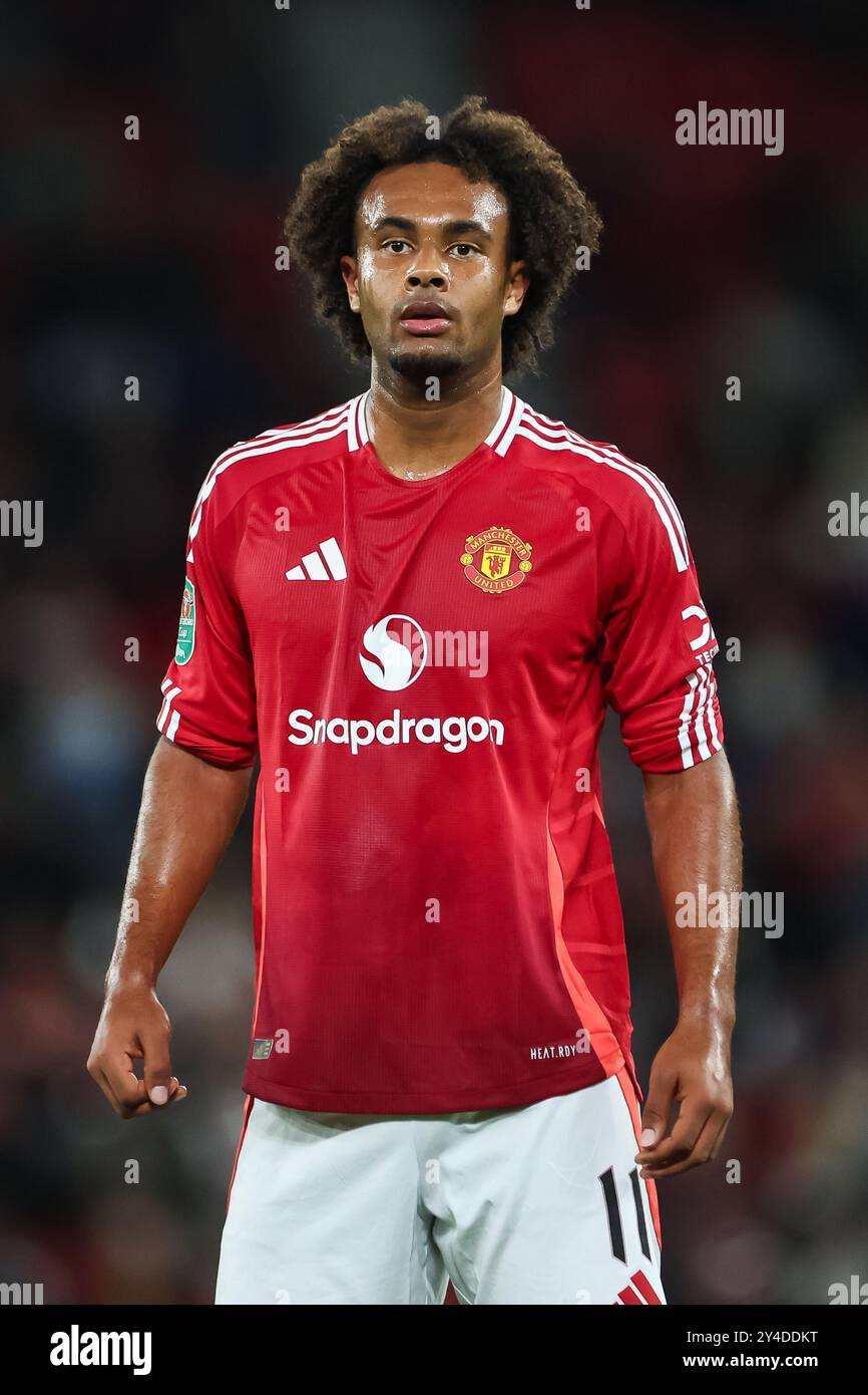 Joshua Zirkzee of Manchester United during the Carabao Cup 3rd Round ...