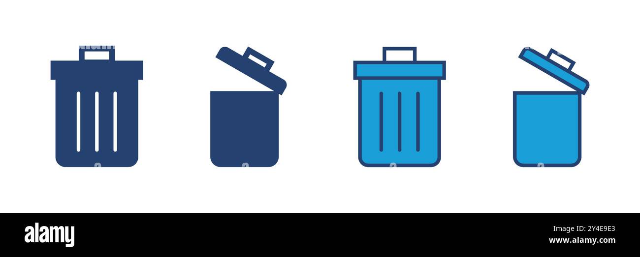 Trash icon vector. trash can icon. delete icon vector. garbage Stock Vector