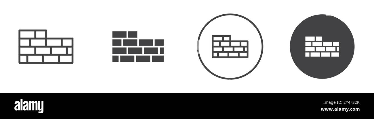 Construction icon set in thin line outline style and linear vector sign Stock Vector