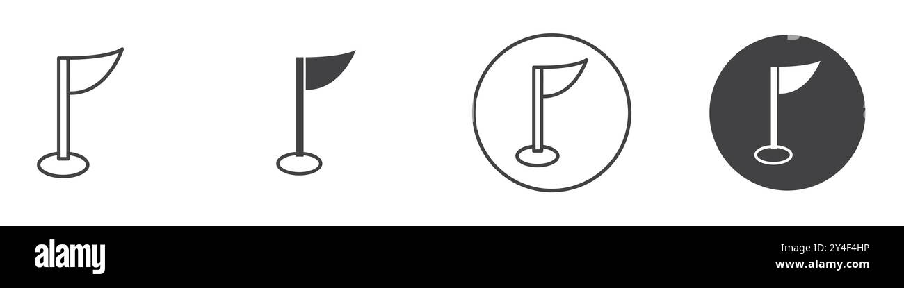 Map pin icon set in thin line outline style and linear vector sign ...