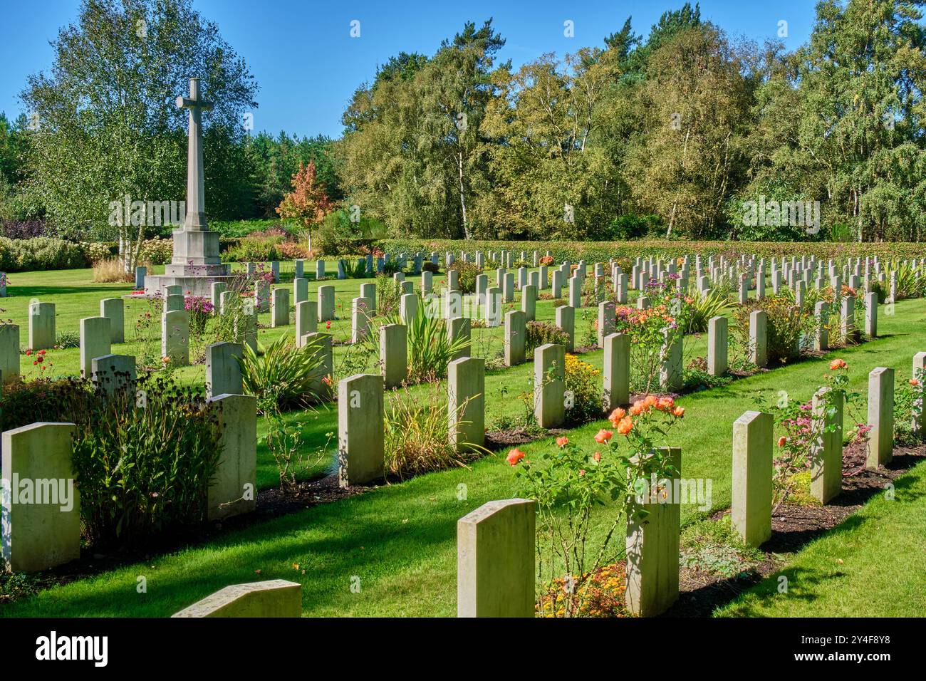 Commonwealth War Graves at Cannock Chase, Staffordshire Stock Photo