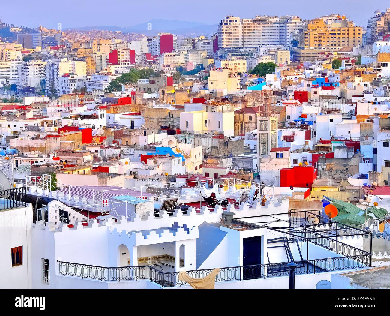 Tangier Rooftops Morocco, Tangier: view of the rooftops of the old town, the medina and ...
