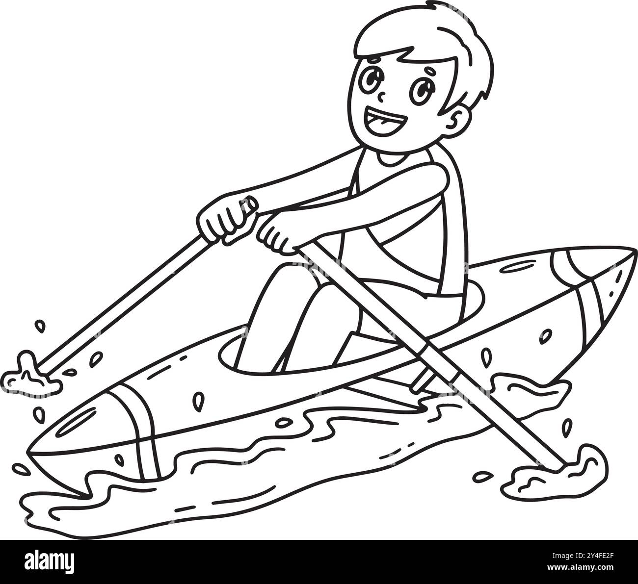 Rowing oarsman in the catch position isolated stock vector image art