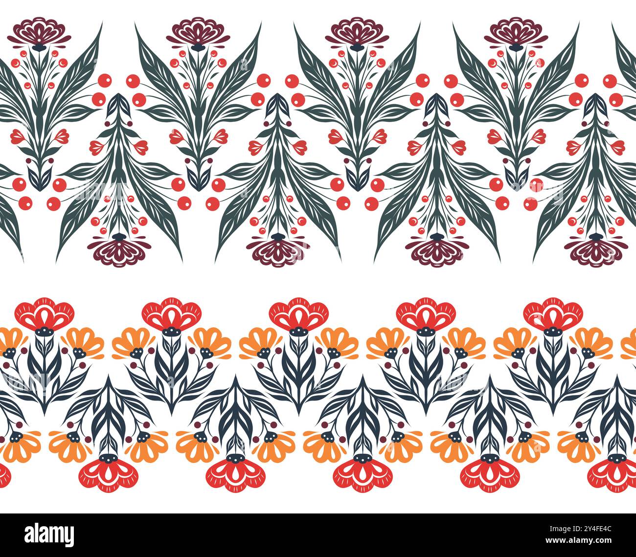 Floral Vector Edging Edging borders Stock Vector Images - Alamy