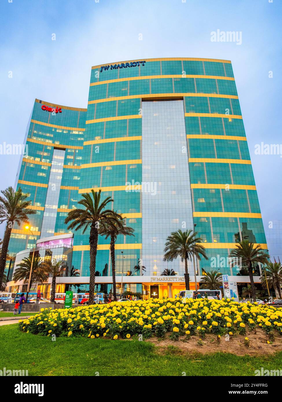 futuristic towers J. W.Marriott hotel Miraflores Lima Peru Stock Photo ...