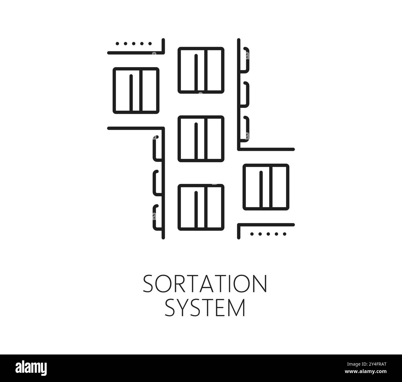 Manufacture sortation system, automatic and manual production line icon ...