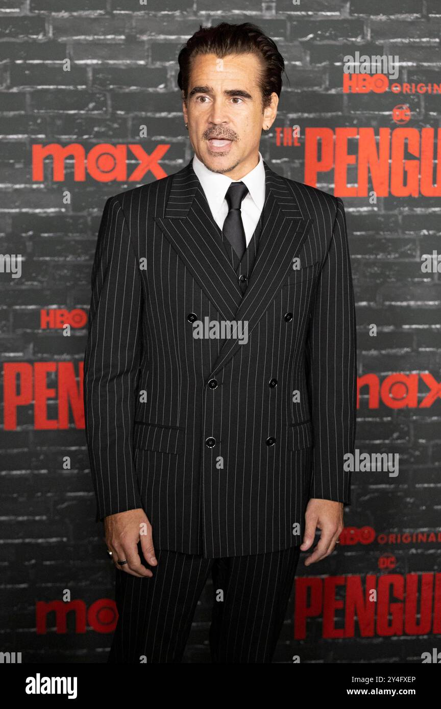 Colin Farrell bei der Premiere der HBO Max Miniserie The Penguin im Jazz at Lincoln Center. New York, 17.09.2024 *** Colin Farrell at the premiere of the HBO Max miniseries The Penguin at Jazz at Lincoln Center New York, 17 09 2024 Foto:xB.xHinex/xFuturexImagex penguin 4972 Stock Photo