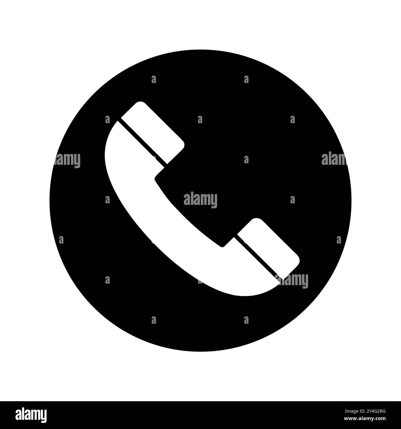 Phone icon. Phone call icon. Black handset phone icon. Contact us sign ...