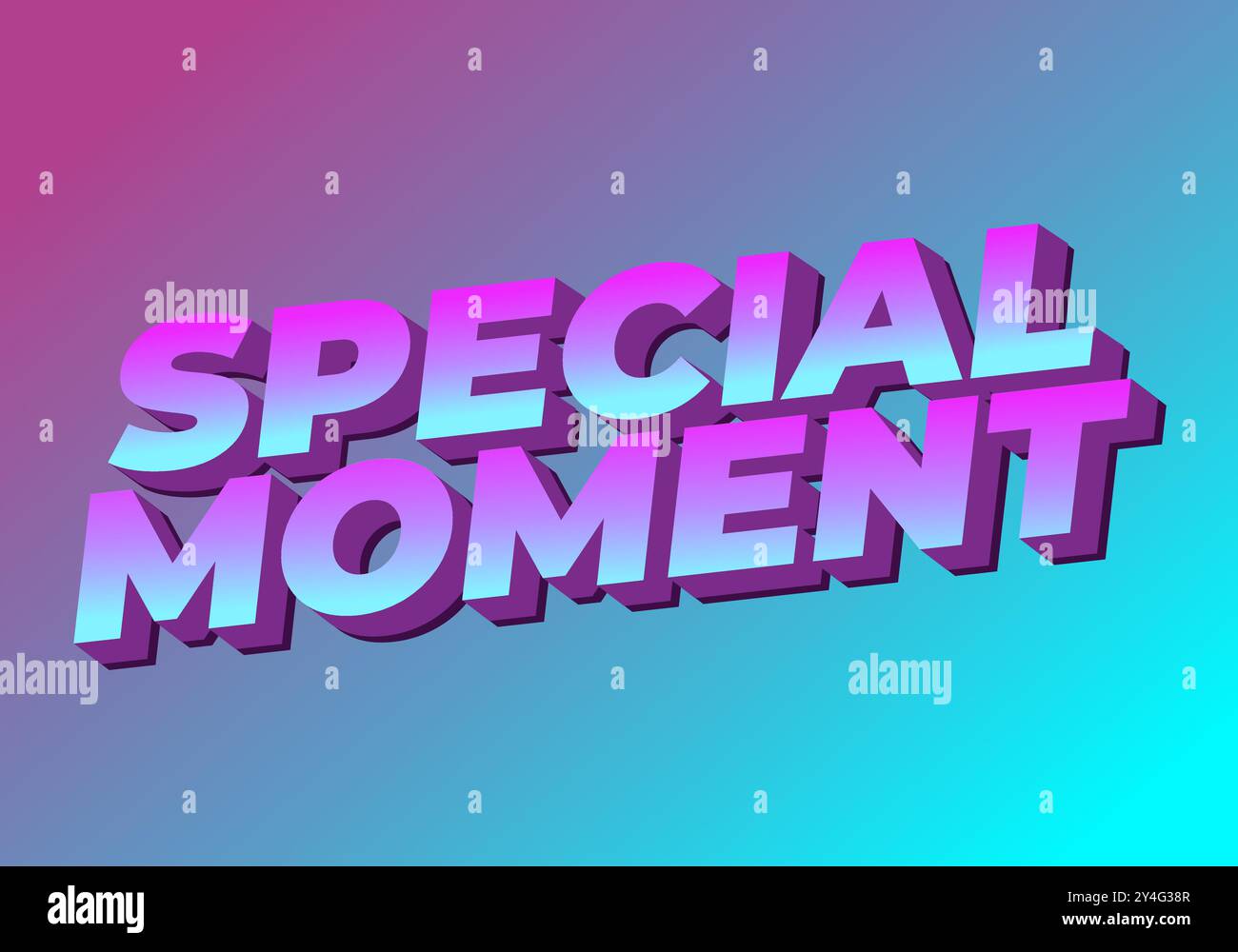 Special moment. Text effect design in 3D look with modern colors Stock ...
