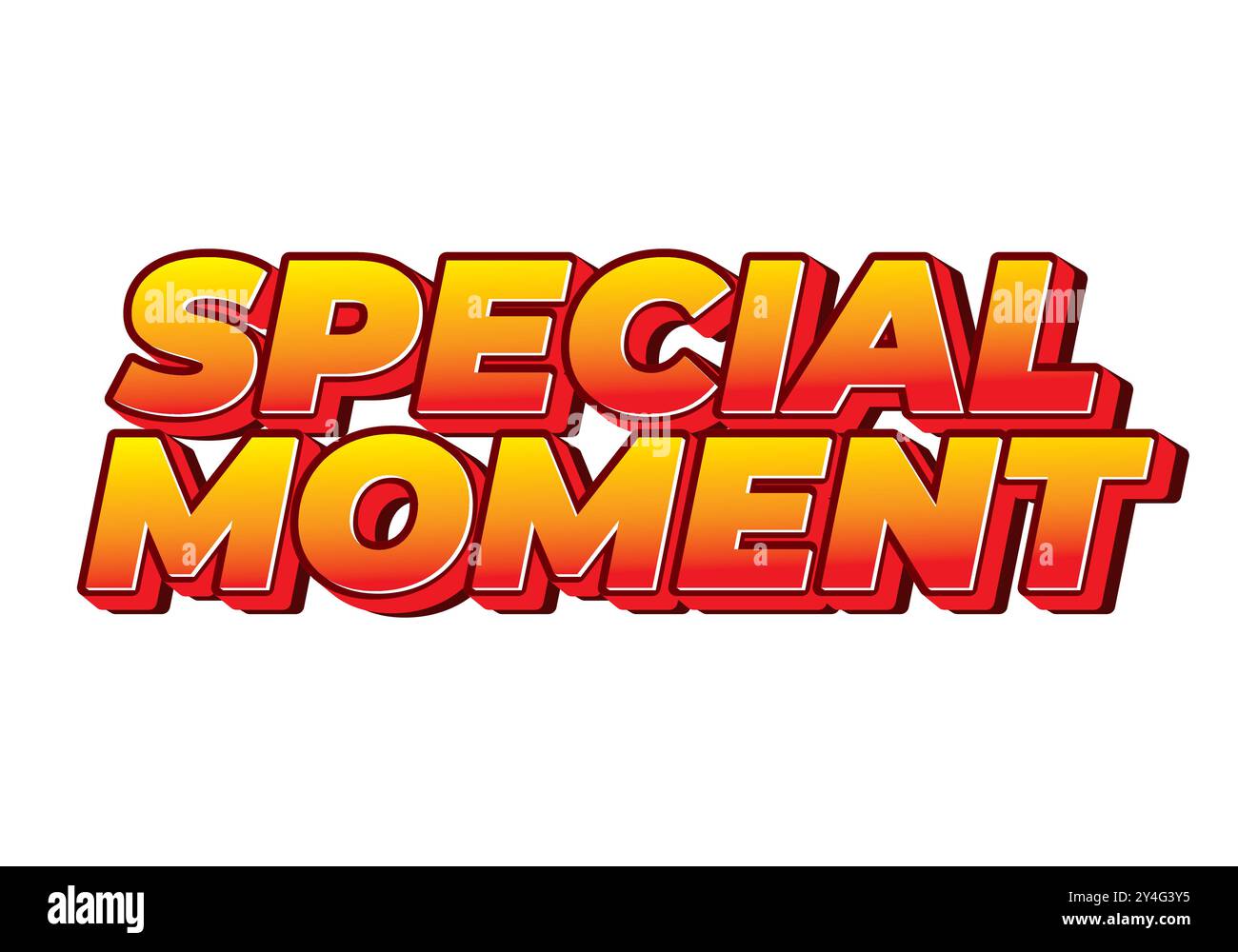 Special moment. Text effect design in 3D look with modern colors Stock ...