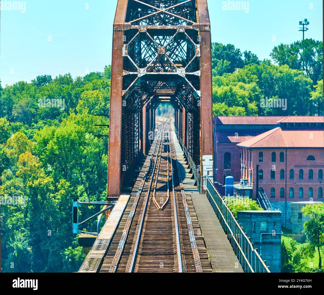 Aerial view railroad trestle hi-res stock photography and images - Alamy
