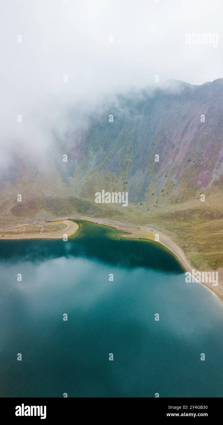 Aerial view of Laguna del Sol ️ in the Nevado de Toluca, a national ...