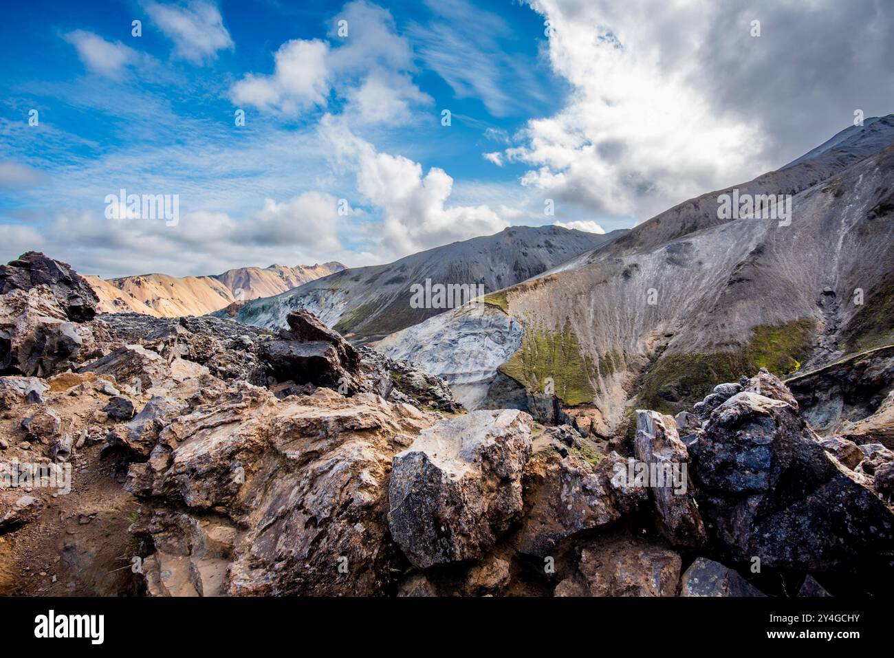 the multicolored rhyolite mountains, vast expanses of lava and hot ...