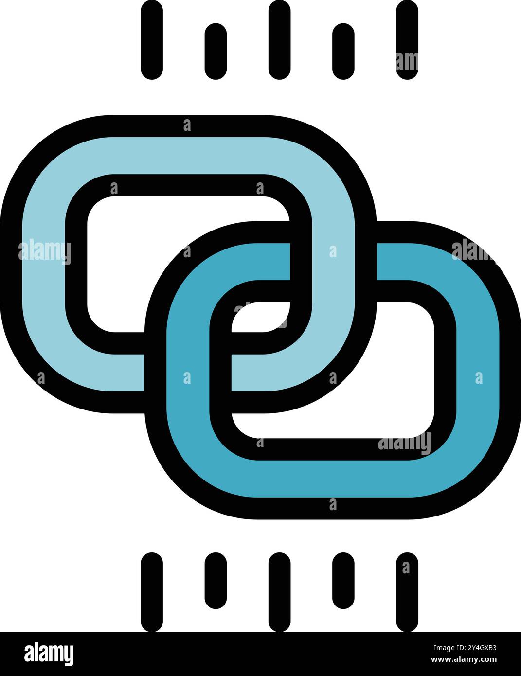 Blockchain technology icon representing the secure and transparent transfer  of data through interconnected blocks Stock Vector Image & Art - Alamy