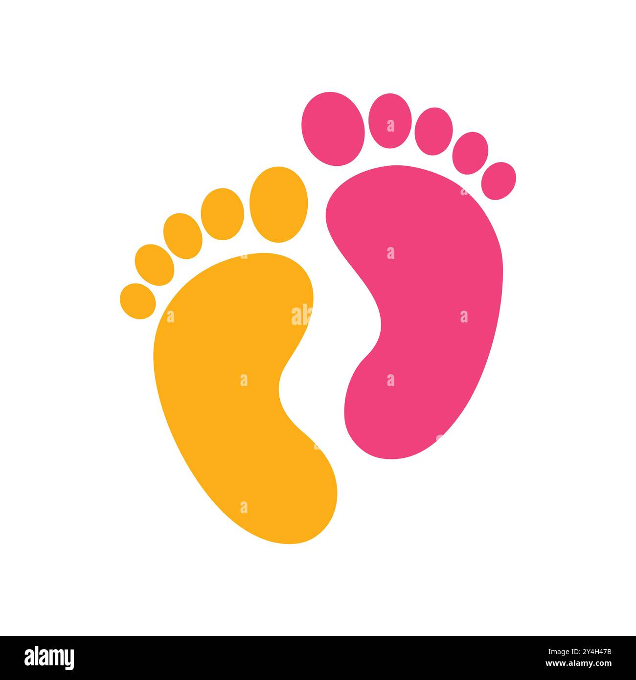 Baby footprints vector collection. Stock Vector