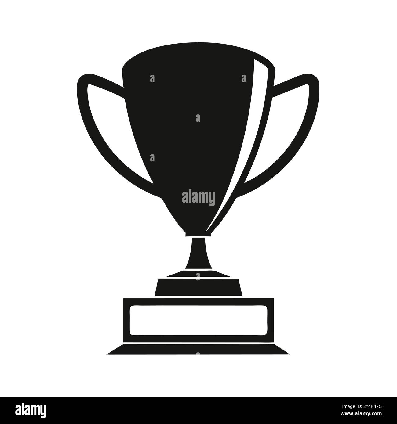 Gold trophy cup winner vector Black and White Stock Photos & Images - Alamy