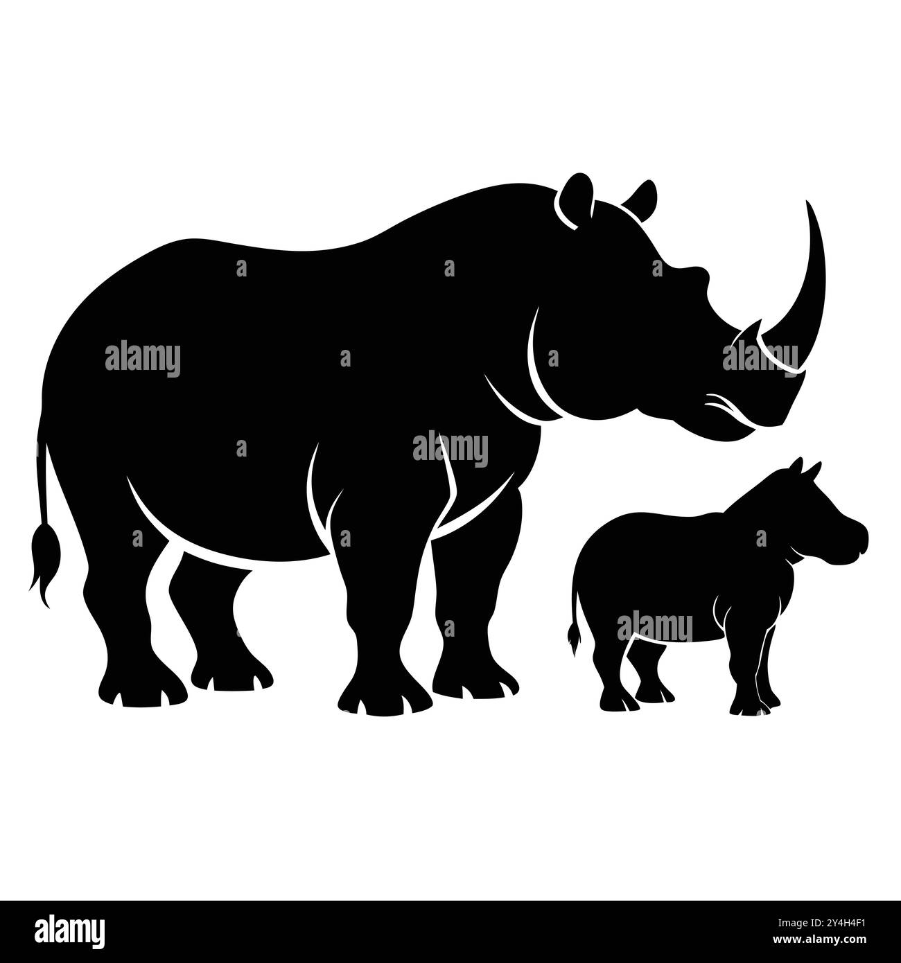 Rhino clipart Cut Out Stock Images &amp; Pictures - Alamy
