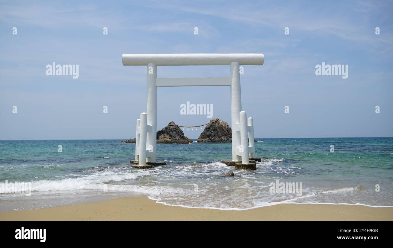 Itoshima Beach of Fukuoka famous for its white Shinto torii gate in ...
