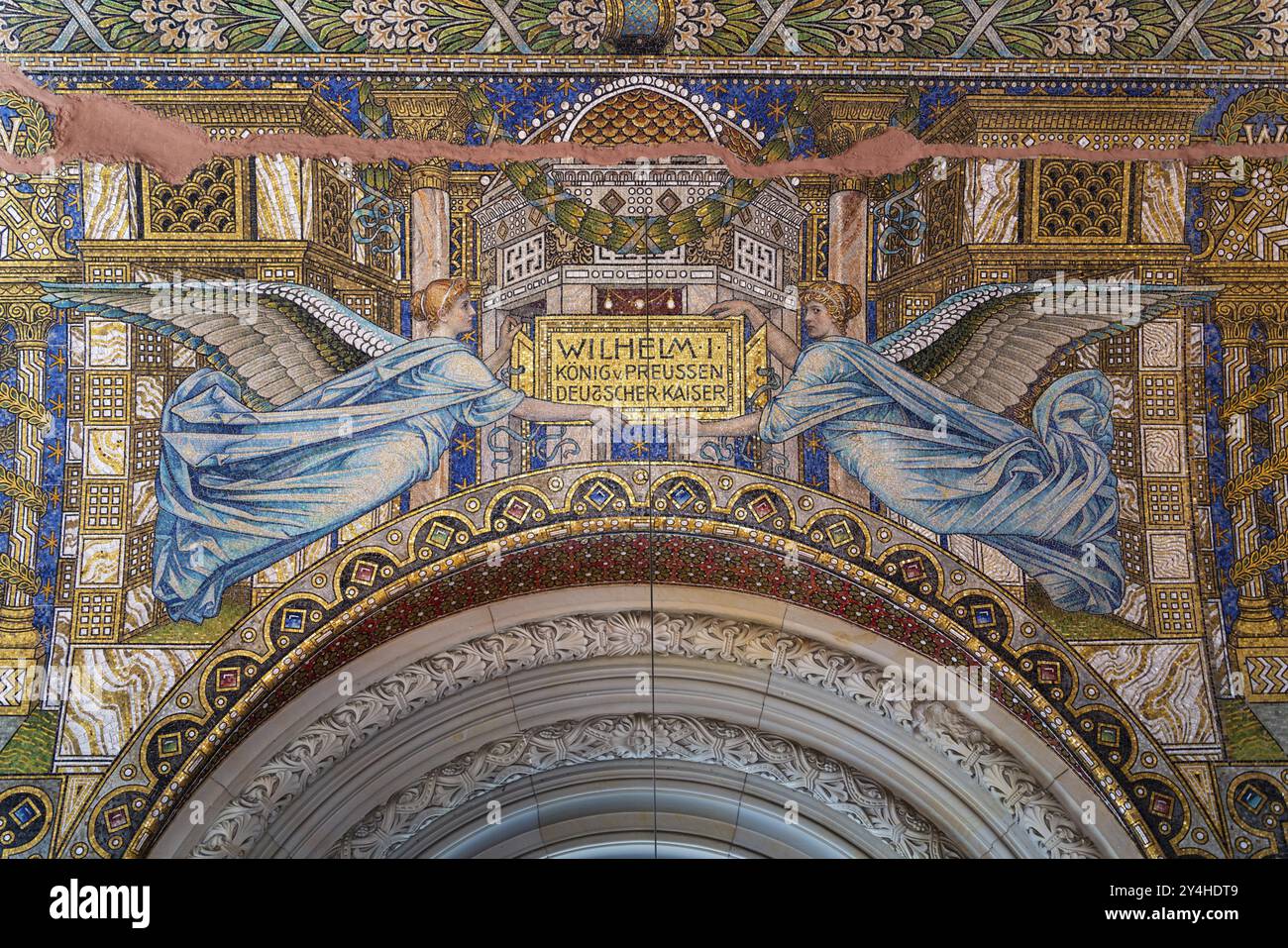 Mosaic art in the Kaiser Wilhelm Memorial Church in Berlin, Germany ...