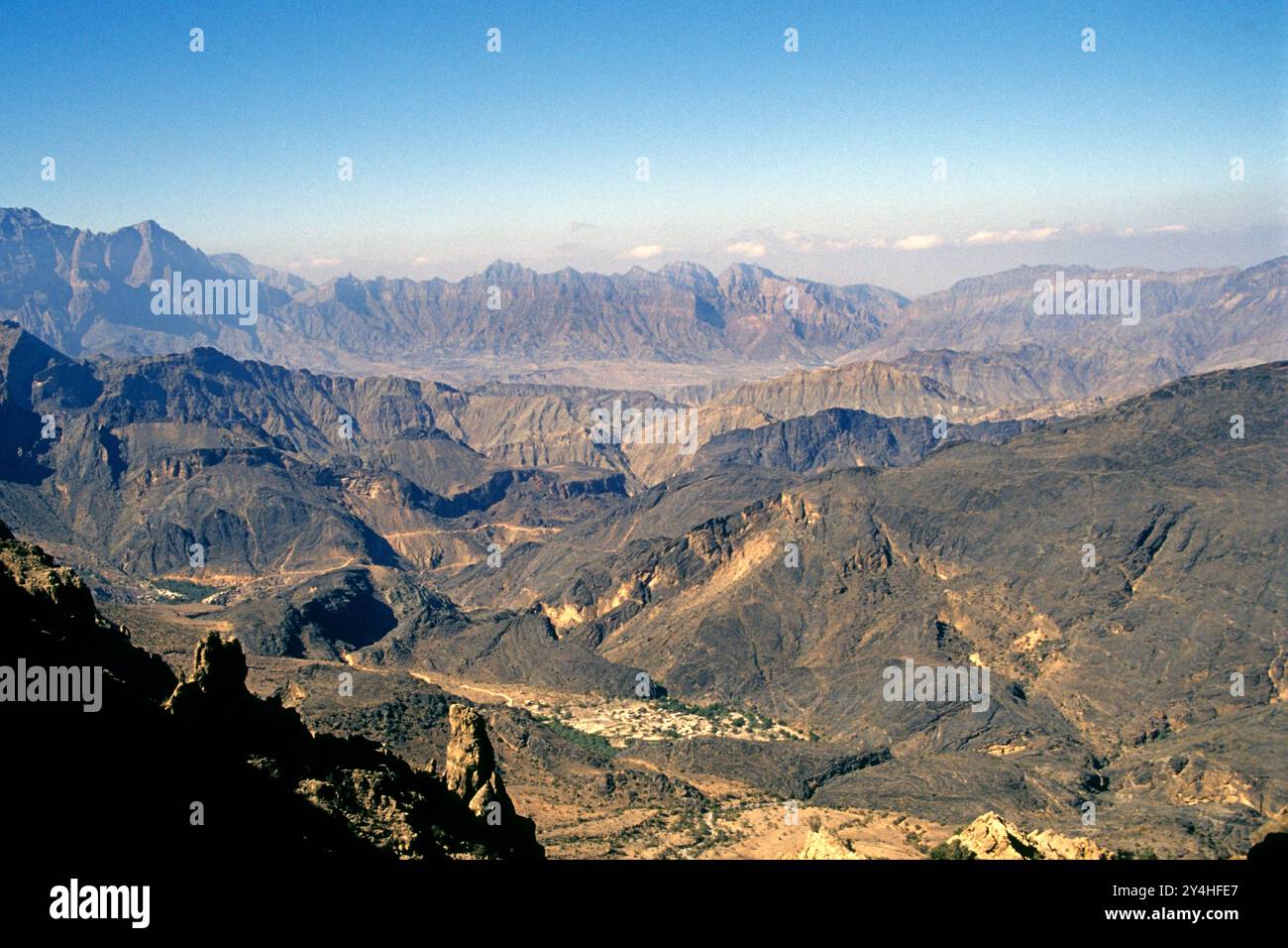 Arabian Ranges Photos Asia. Arabian Peninsula. Oman. The Hajjar Mountain Range Stock Photo ...