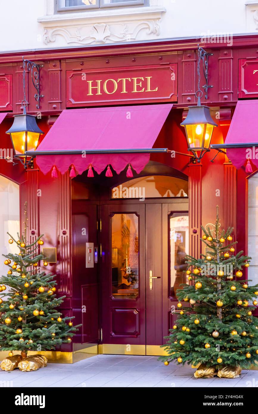 Christmas decorations in downtown, Vienna, Austria Stock Photo