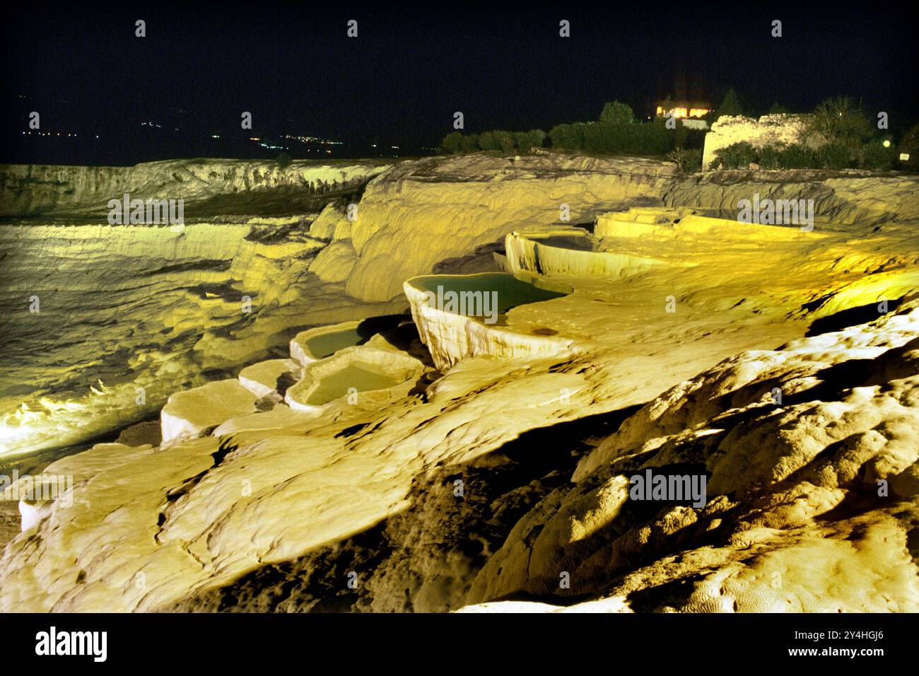 Asia Turkey Night View Of Pamukkale Stock Photo Alamy asia-turkey-night-view-of-pamukkale-stock-photo-alamy