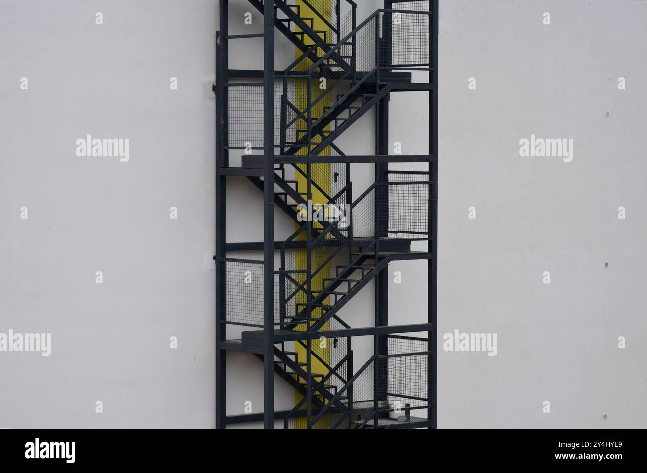 External fire escapes in a modern building Stock Photo - Alamy