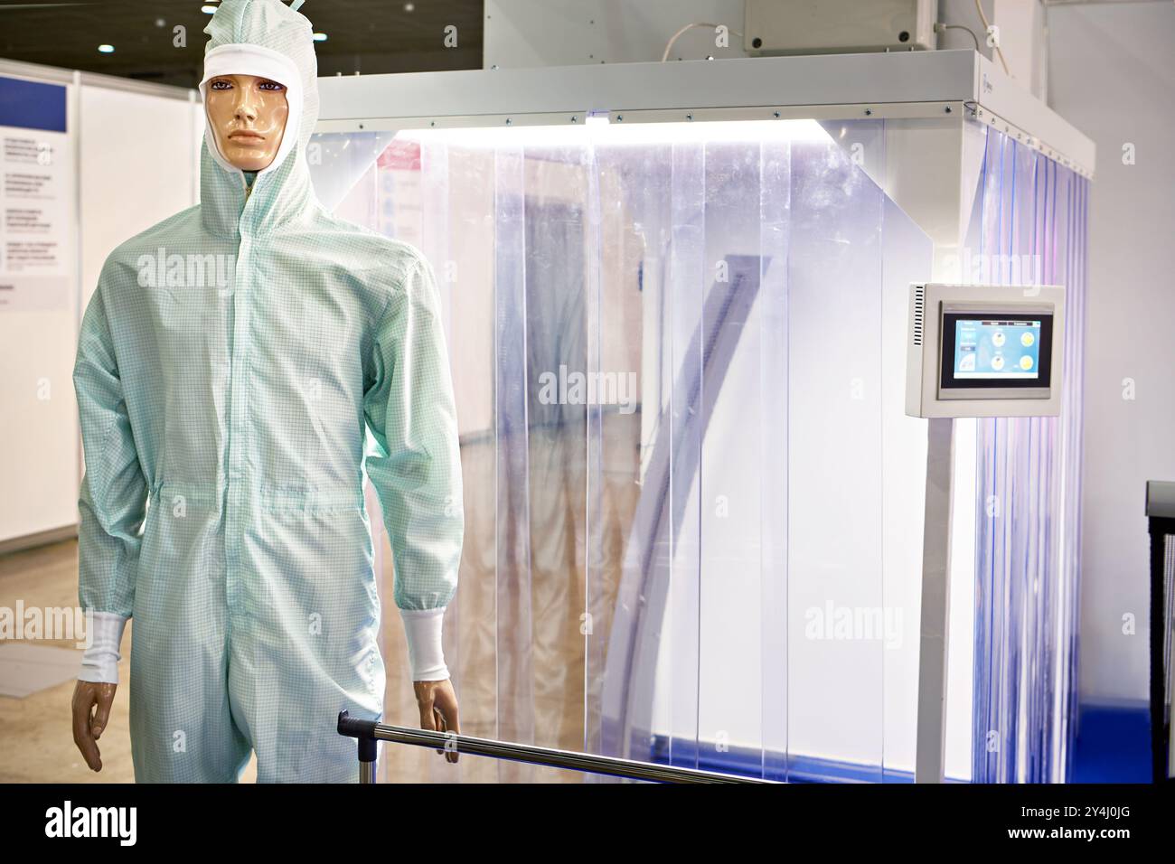 Protective suit for work in a chemical laboratory Stock Photo