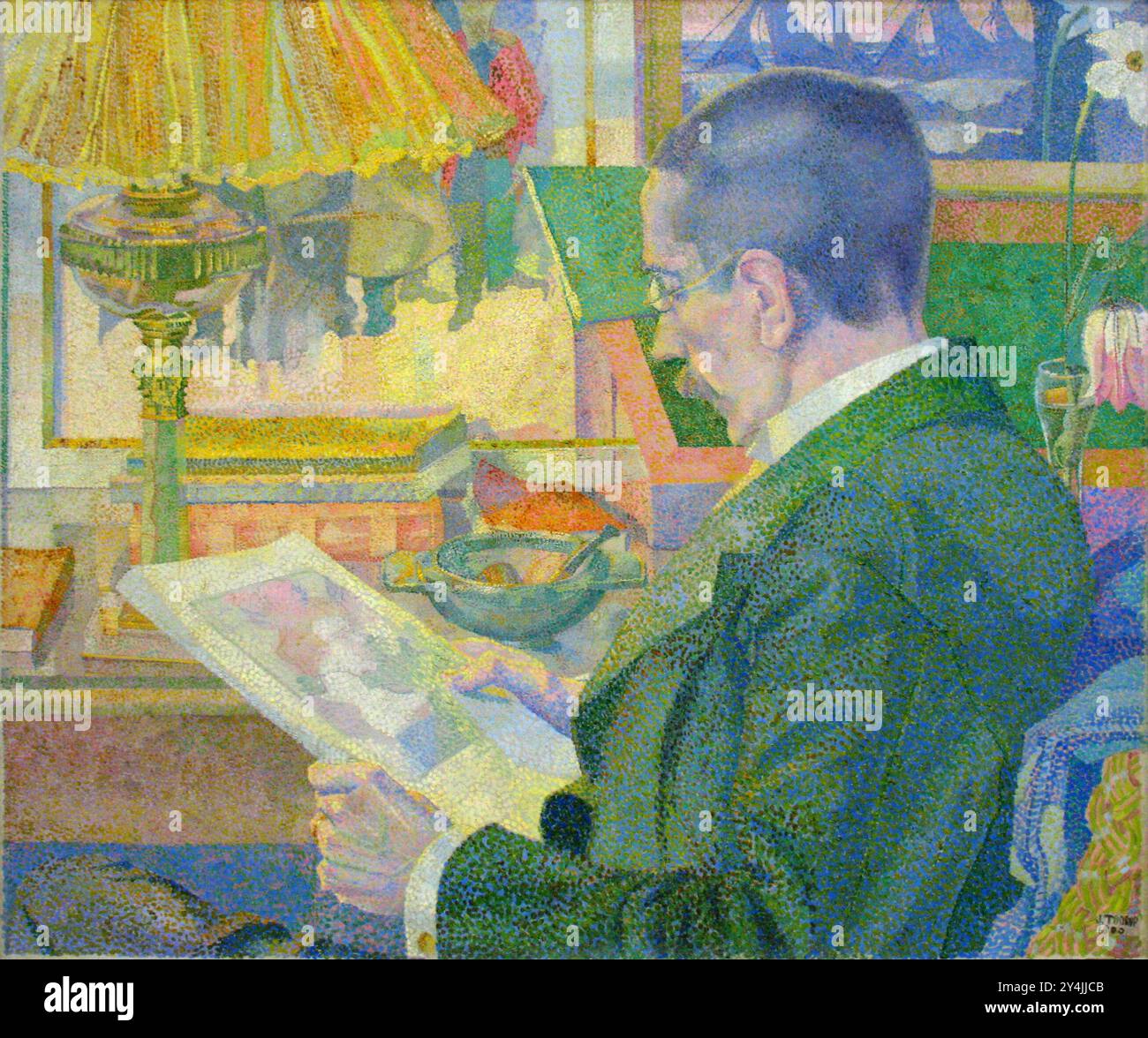 The connoisseur of prints (Dr. Aegidius Timmermann) (1900), Painting by Jan Toorop Stock Photo