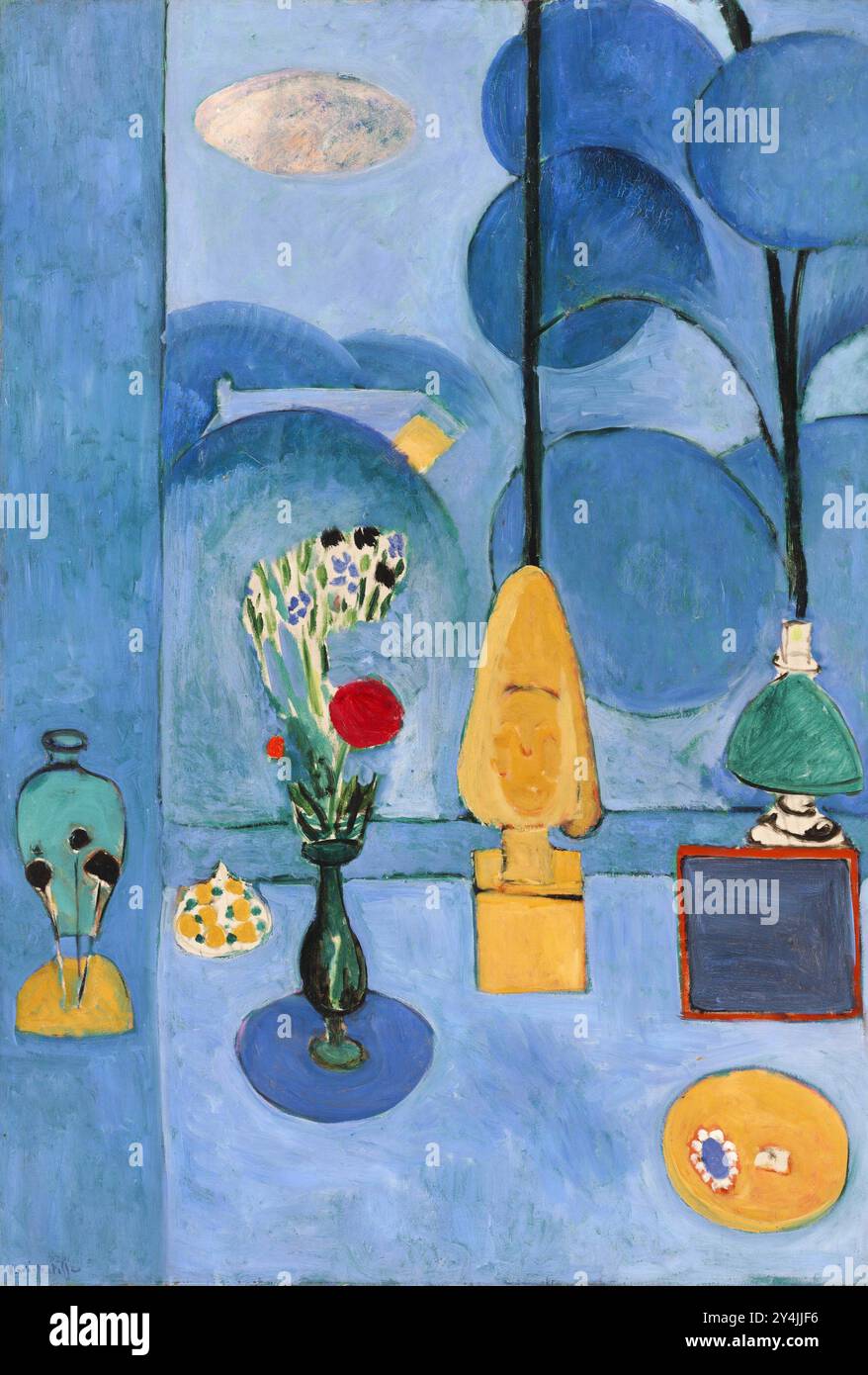 La glace sans tain (The Blue Window), 1913, Painting by Henri Matisse Stock Photo