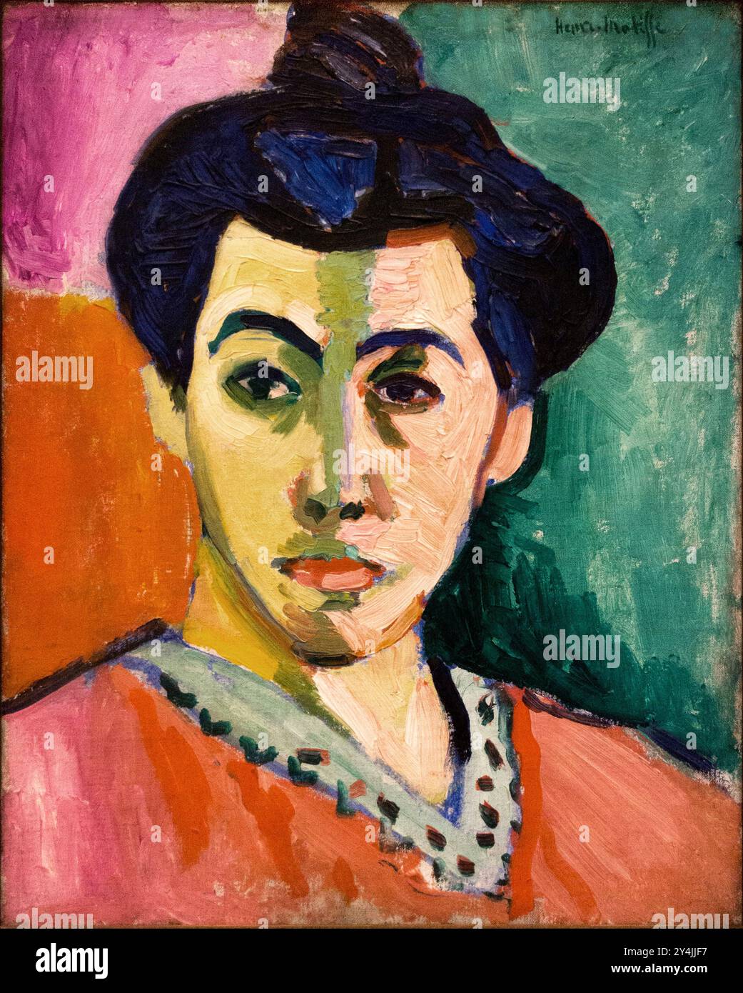 Portrait of Madame Matisse (The green line), 1905, Painting by Henri Matisse Stock Photo