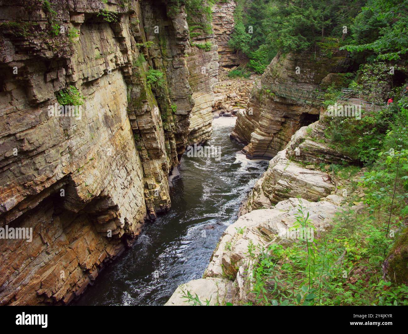 View of Ausable Chasm outlets in Color