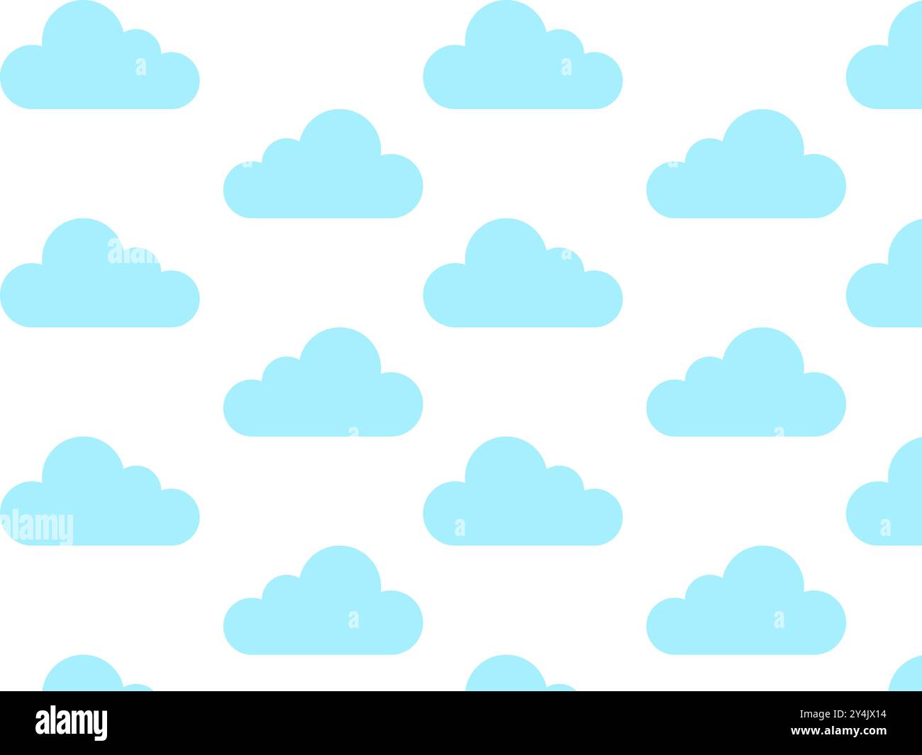 Clouds seamless pattern. Vector illustration. Stock Vector