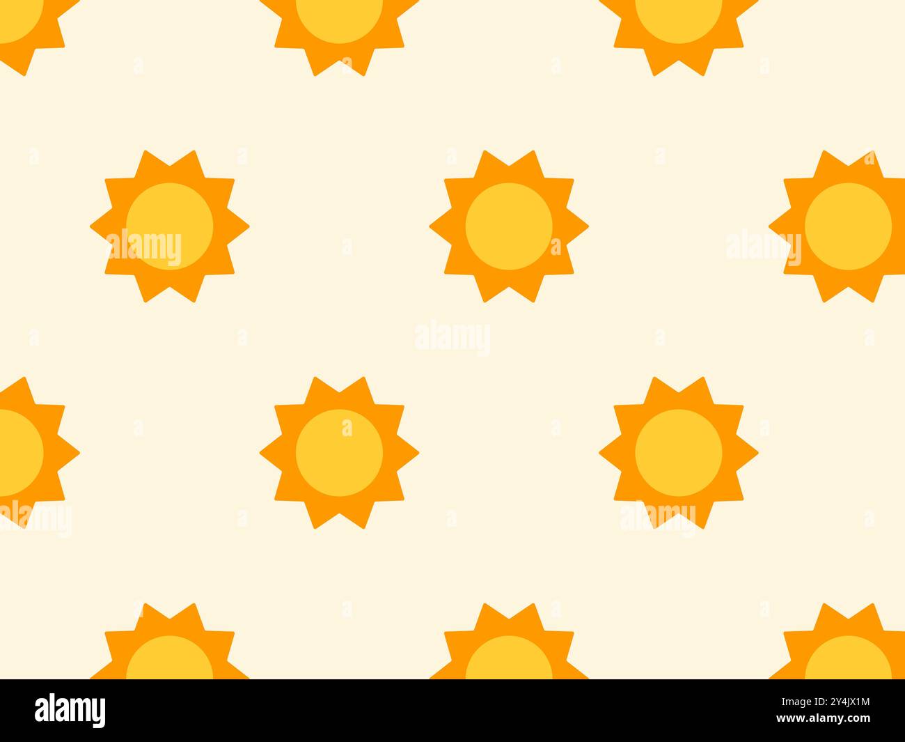 Seamless pattern sun. Vector illustration. Stock Vector