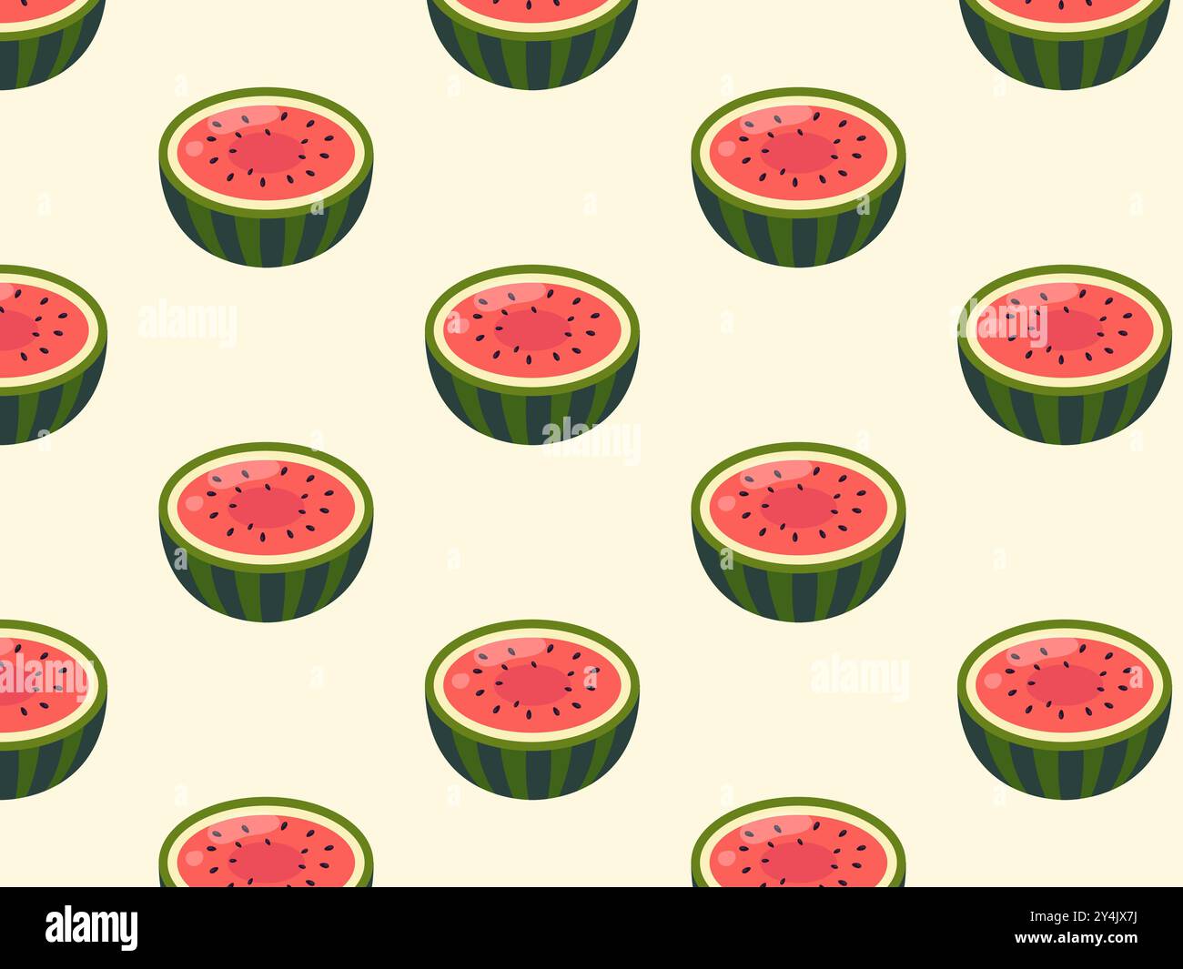 Seamless pattern watermelon. Vector illustration Stock Vector Image ...