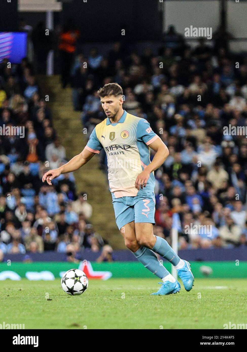 Ruben Dias #3 of Manchester City in action during the game Stock