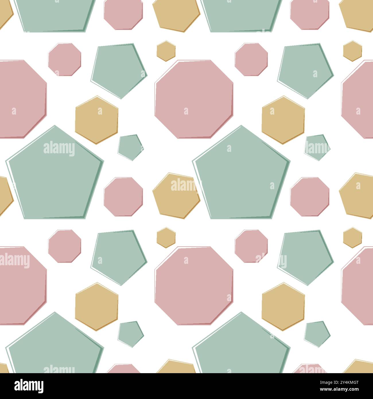 Seamless pattern with various colored polygons Stock Vector