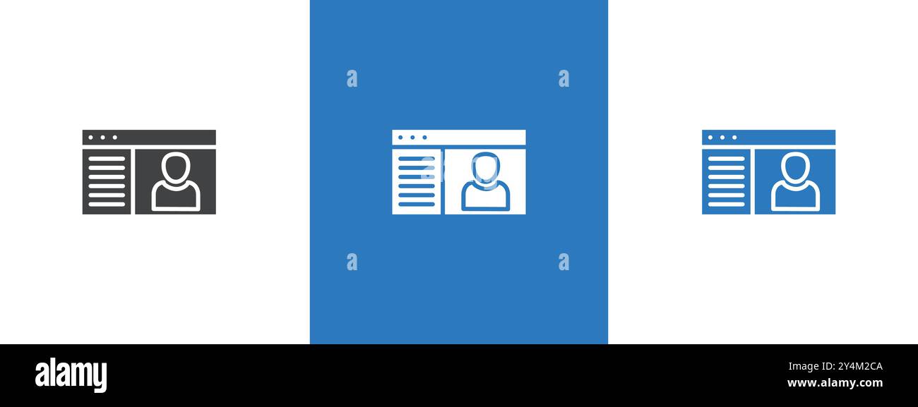 crm icon outline collection in black and on white background Stock ...