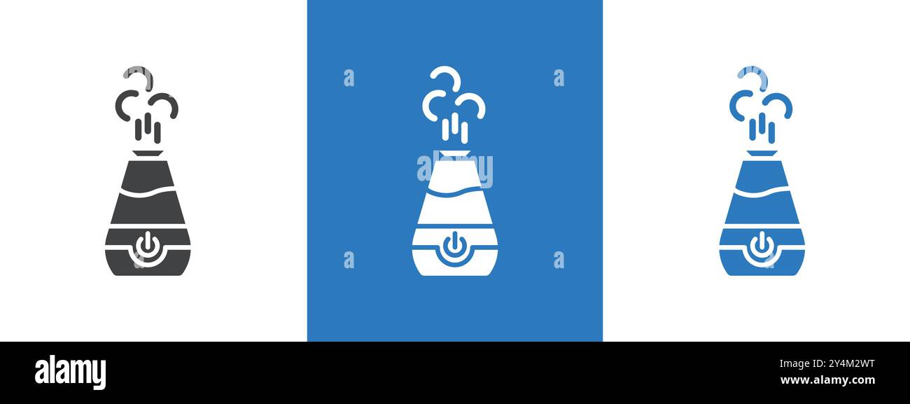 Humidifier icon outline collection in black and on white background ...