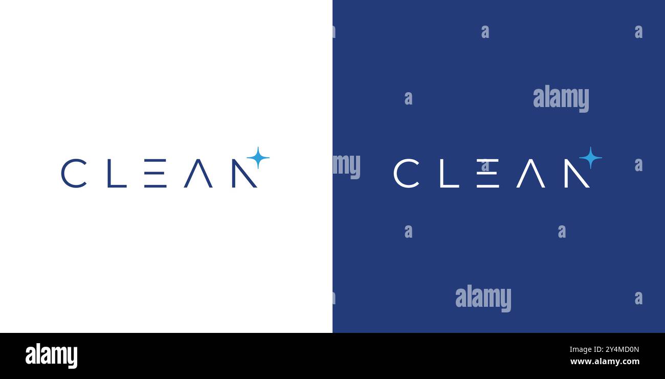 Simple and unique Clean logo design Stock Vector