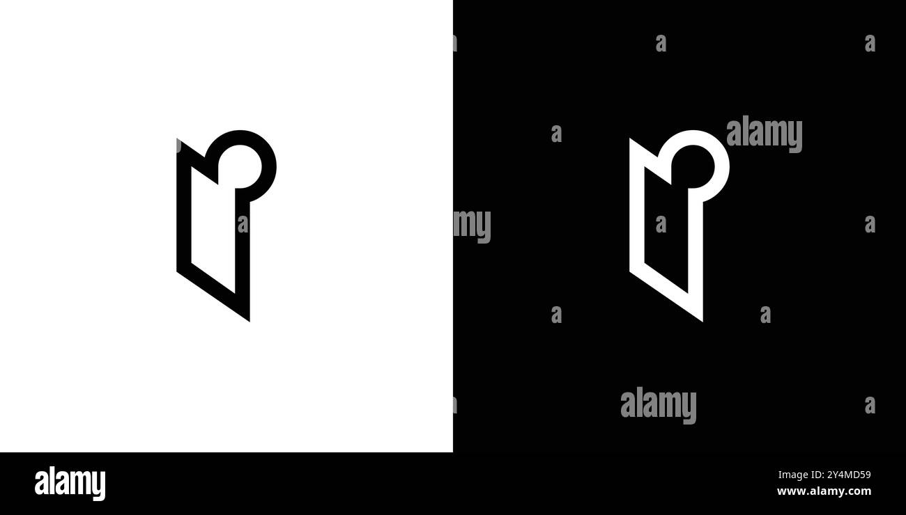 Modern and unique I logo design Stock Vector