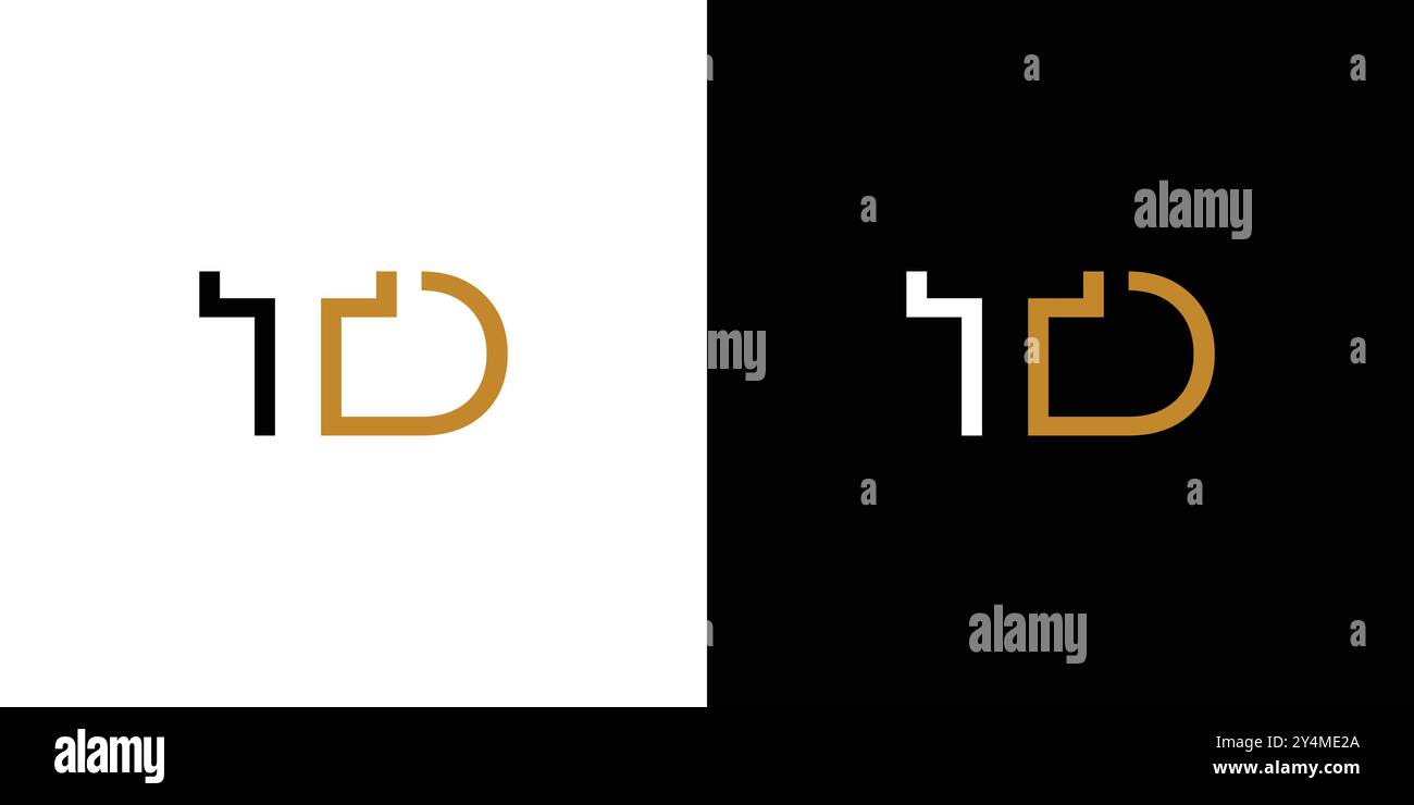 Modern and unique TD logo design Stock Vector