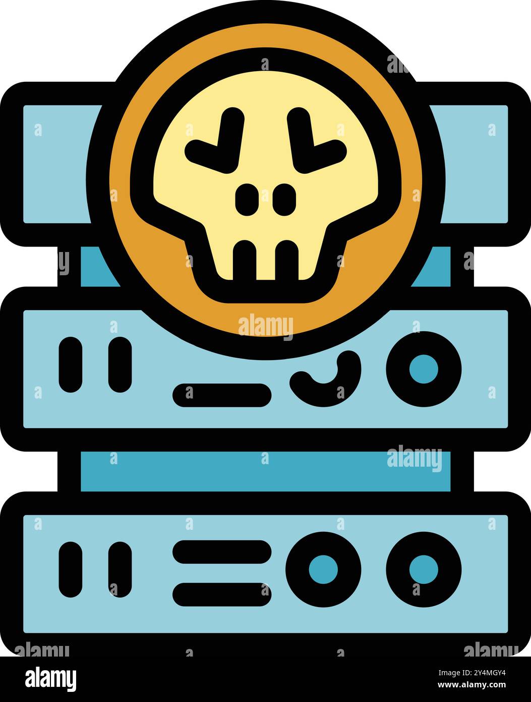 Cyber attack security breach warning Stock Vector Images - Alamy