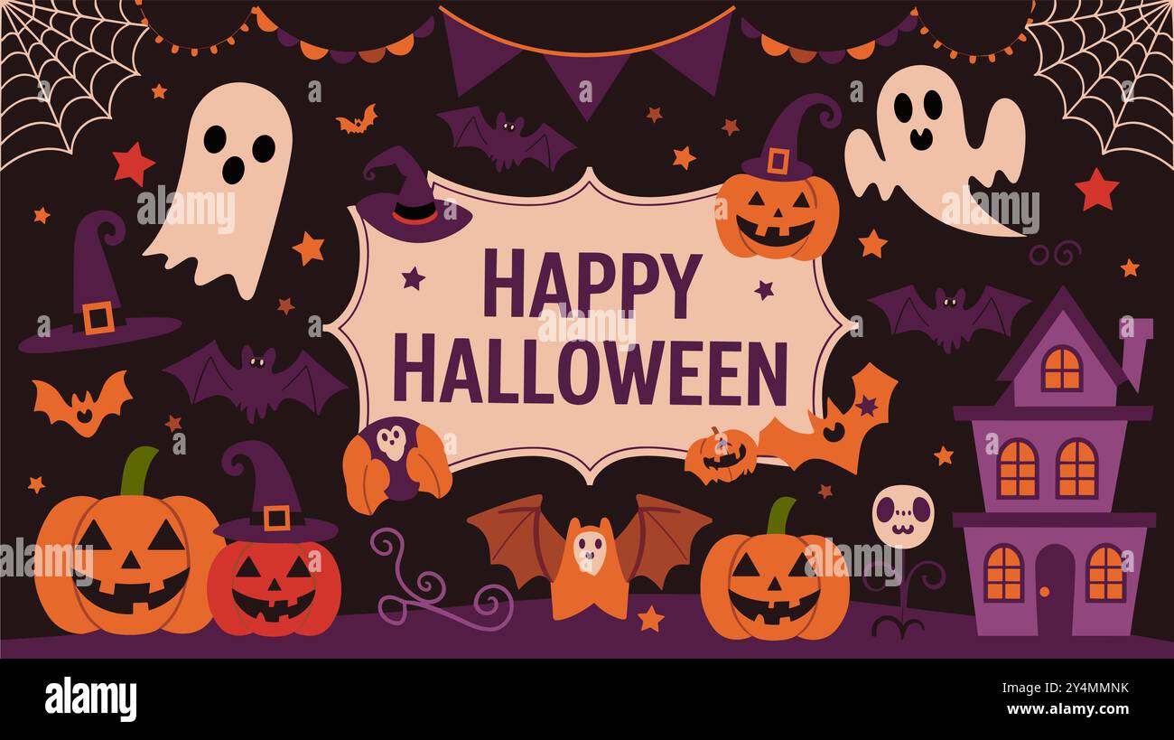 Happy Halloween Banner - Spooky Blue main image 0