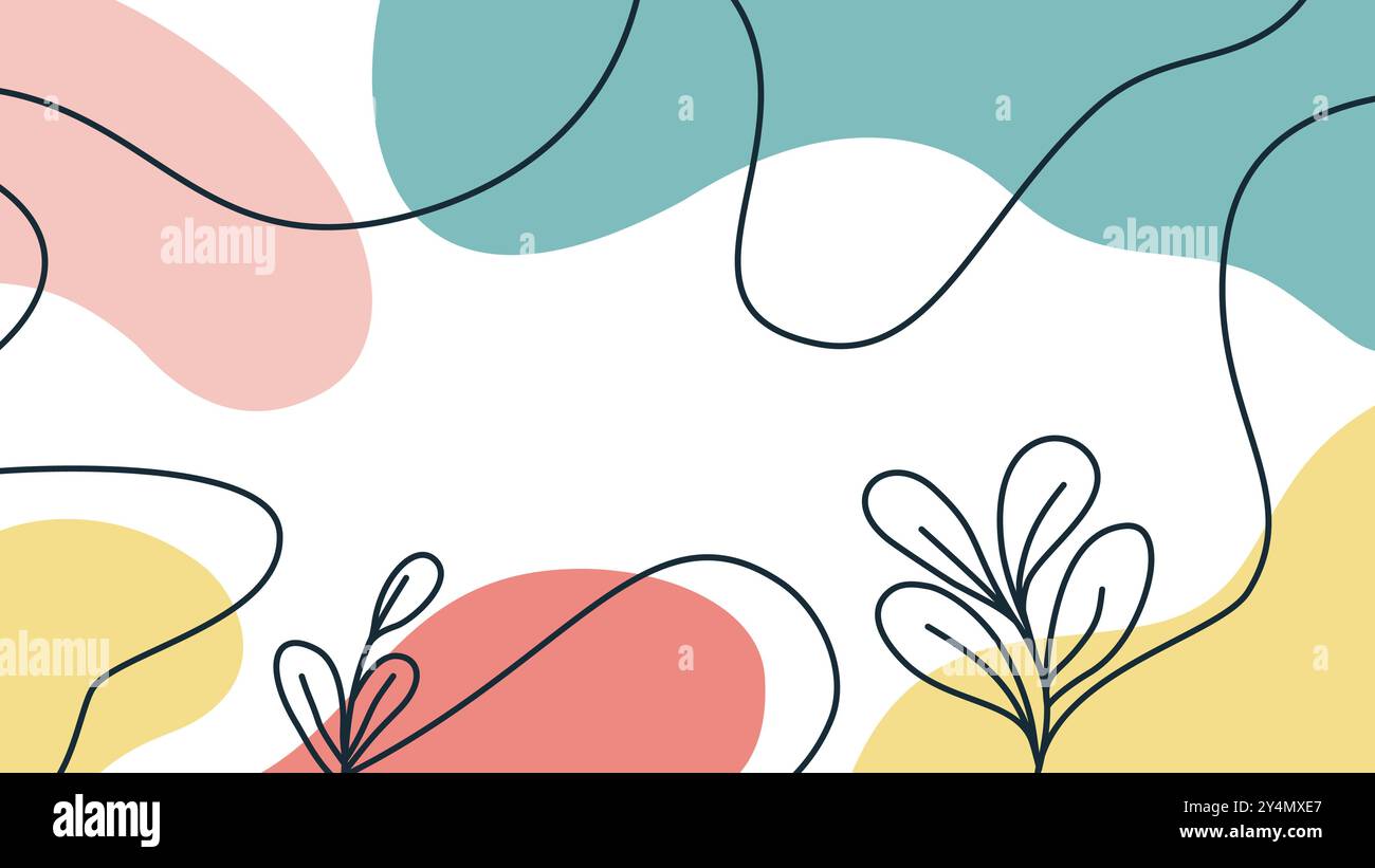 Hand drawn floral seamless pattern abctract background Stock Vector